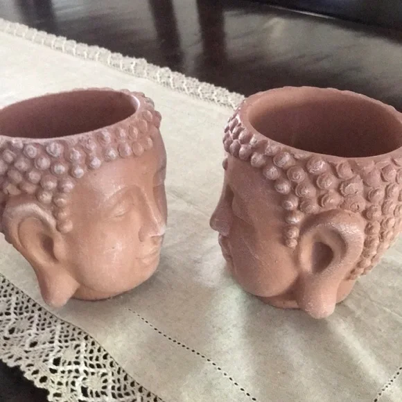 Set of 2 New Buddha Planters - Picture 6 of 14